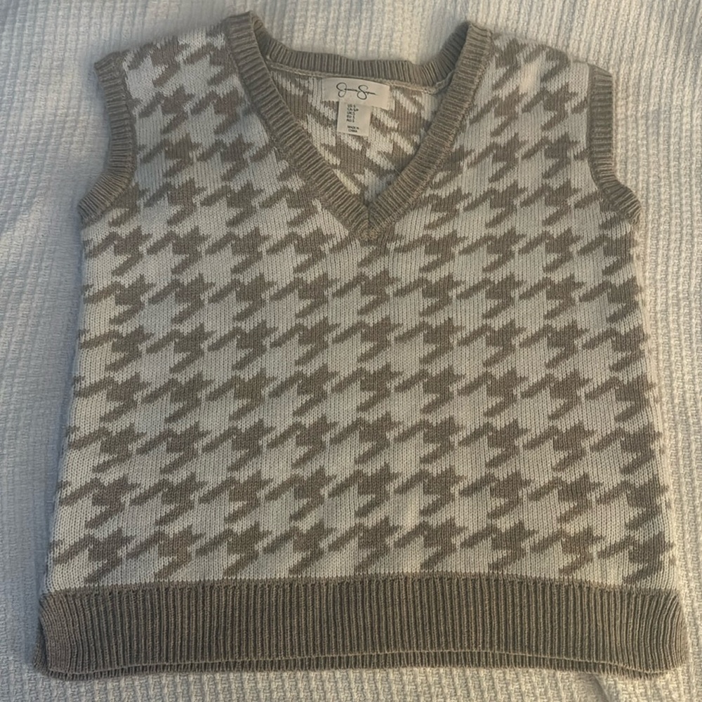 Jessica Simpson Houndstooth Sweater Vest